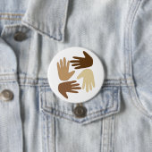 Hände verschiedener ethnischer Gruppen Button (Beispiel)