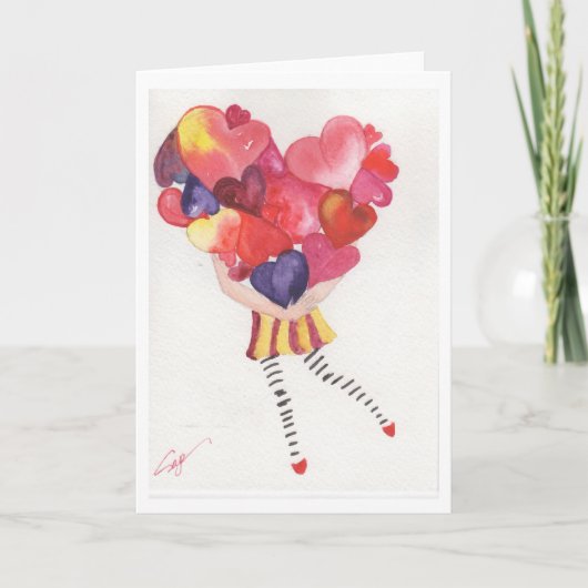 Hände voll Liebe Feiertagskarte (Vorderseite)