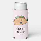 Hände vom wütenden Taco individuell anpassbar Selters Dosenkühler (Seltzer Vorderseite)