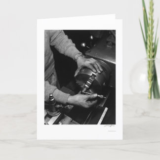 Hände von Drehbank-Arbeitskraft 1943 Karte