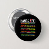 Hände von Medicaid Medicare Social Security Trump Button (Vorne & Hinten)