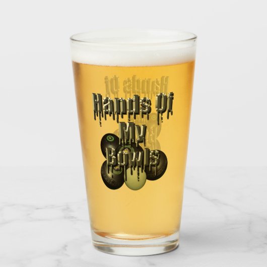 Hände von meinen Rasenschüsseln, lustig Glas (Vorne (Gefüllt))