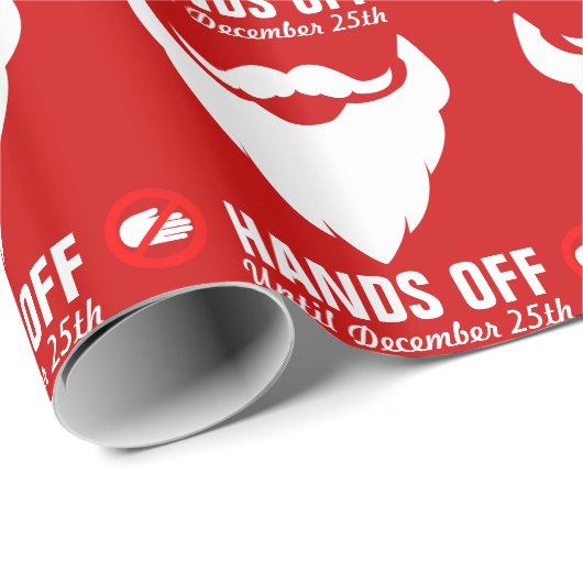 Hände von santa Bart Grafik Weihnachtsverpackung Geschenkpapier (Rolleneckpunkt)