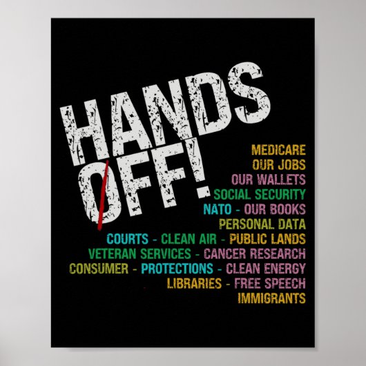 Hände von unseren Freiheiten schützen, was Problem Poster (Vorne)
