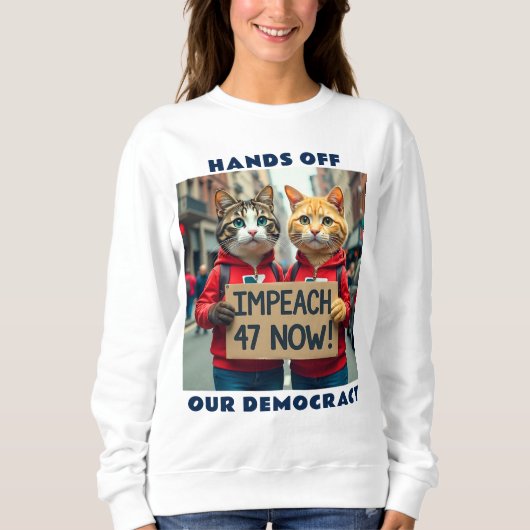 Hände von unserer Demokratie politisch Sweatshirt (Vorderseite)