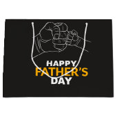 Hände von Vater und Kindern Große Geschenktüte (Vorderseite)