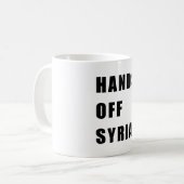 Hände vor Syrien Kaffeetasse (Vorderseite Links)