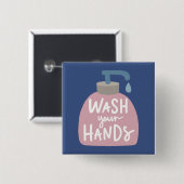Hände waschen button (Vorne & Hinten)
