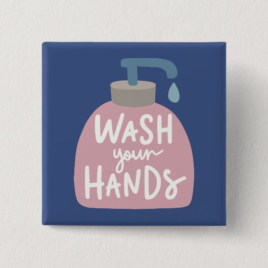 Hände waschen button (Vorderseite)