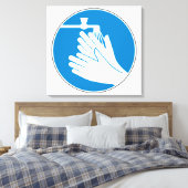 Hände waschen (Gesundheit und Sicherheit) (Hygiene Leinwanddruck (Insitu (Schlafzimmer))