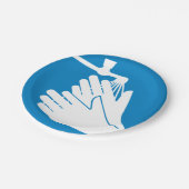 Hände waschen (Gesundheit und Sicherheit) (Hygiene Pappteller (Schrägansicht)