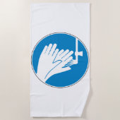 Hände waschen (Gesundheit und Sicherheit) (Hygiene Strandtuch (Vorderseite)