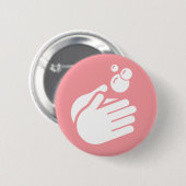 Hände waschen - Hand waschen Virus & Grippe Doktor Button (Vorne & Hinten)
