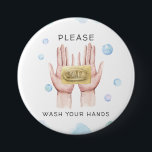 Hände waschen | Illustrationsschaltfläche für Wass Button<br><div class="desc">Trendy Aquarell handgezeichnete Illustration der Handwaschung. Fügen Sie diesem Design Ihre benutzerdefinierte Formulierung hinzu, indem Sie die "Diese Vorlage bearbeiten"-Felder auf der rechten Seite des Elements verwenden, oder klicken Sie auf die blaue Schaltfläche "Anpassen", um den Text anzuordnen, die Schriftart und Farben zu ändern und um diesem Design zusätzliche Informationen...</div>