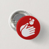 Hände waschen - Koronavirus und Grippe von Hand wa Button (Vorne & Hinten)