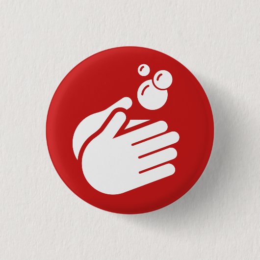 Hände waschen - Koronavirus und Grippe von Hand wa Button (Vorderseite)