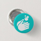 Hände waschen - Koronavirus und Grippe von Hand wa Button (Vorne & Hinten)