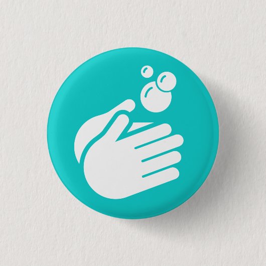 Hände waschen - Koronavirus und Grippe von Hand wa Button (Vorderseite)