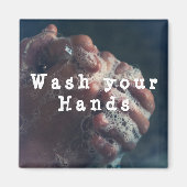 Hände waschen magnet (Vorne)