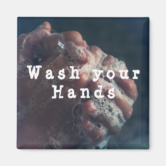 Hände waschen magnet (Vorne)