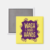 Hände waschen magnet (Vorderseite/Rückseite)