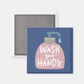Hände waschen magnet (Vorderseite/Rückseite)
