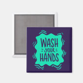 Hände waschen magnet (Vorderseite/Rückseite)