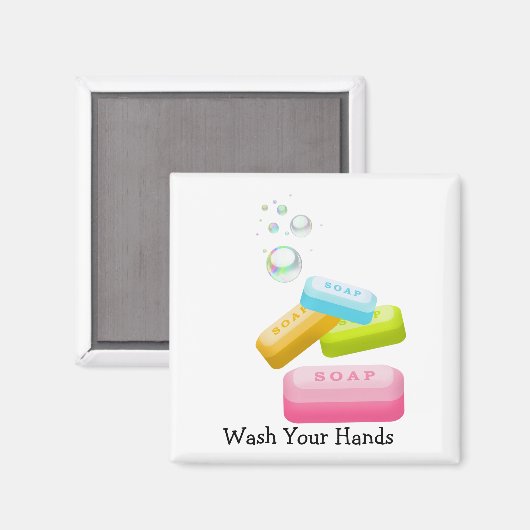 Hände waschen magnet (Vorderseite/Rückseite)