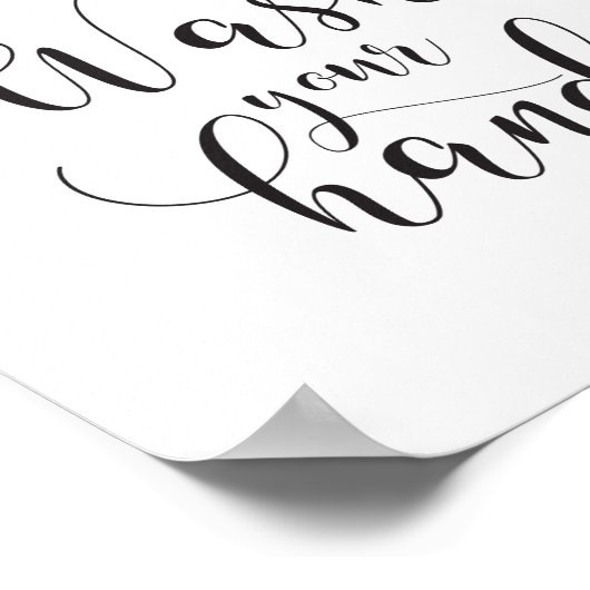 Hände waschen poster (Ecke)