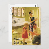 Hände waschen postkarte (Vorne/Hinten)