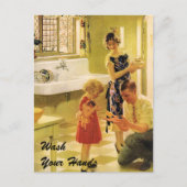 Hände waschen postkarte (Vorderseite)