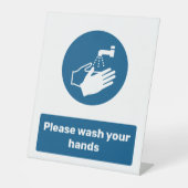 Hände waschen sockelschild (Vorderseite)