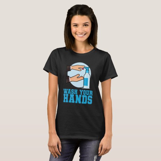 Hände waschen T-Shirt (Vorne ganz)