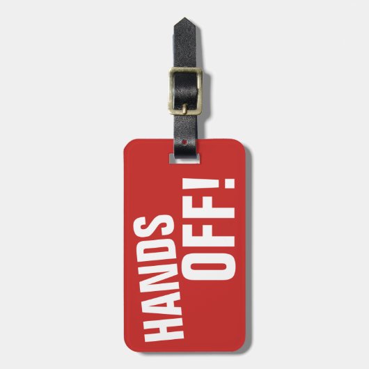 HÄNDE WEG! GEPÄCKANHÄNGER (Vorderseite vertikal)