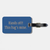 "Hände weg!" Gepäckanhänger (Rückseite horizontal)