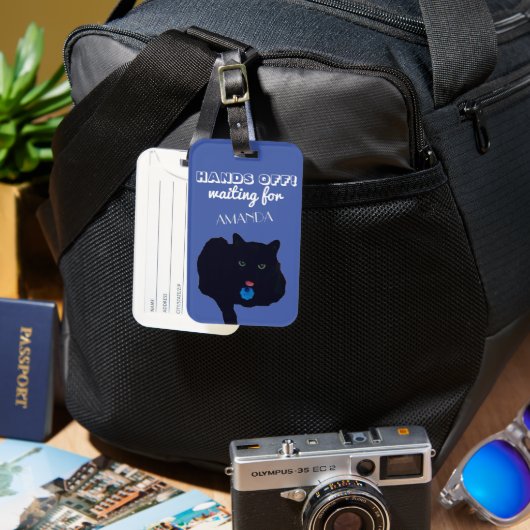 Hände weg! Gepäckanhänger aus Acryl (Vorderseite & Rückseite)