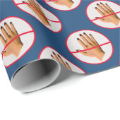 Hände weg! Keine Touch! Geschenkpapier (Rolleneckpunkt)