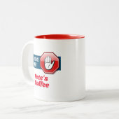 Hände weg!Personalisiert Zweifarbige Tasse (Vorderseite Links)