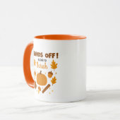 Hände weg! Personalisierte Fall-Kaffee-Tasse Tasse (Vorderseite Links)
