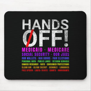 Hände weg Protest Kämpfe Widerstehen Schützen Männ Mousepad