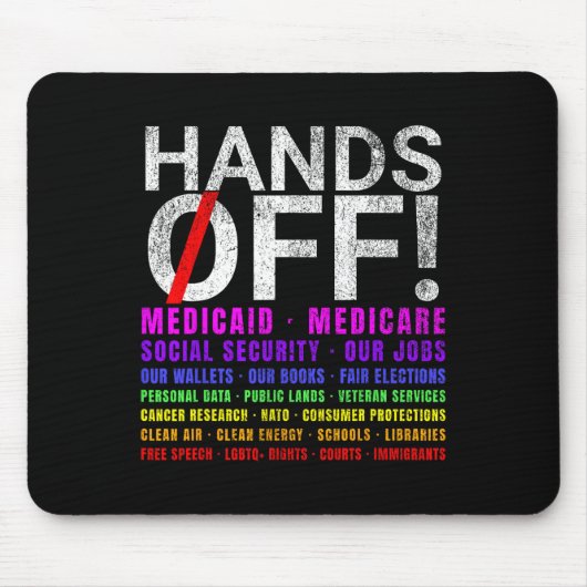 Hände weg Protest Kämpfe Widerstehen Schützen Männ Mousepad (Vorne)
