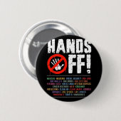 Hände weg Protest Sozialversicherung und Medicare Button (Vorne & Hinten)