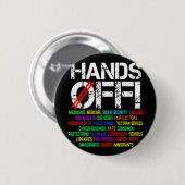 Hände weg Protest Sozialversicherung und Medicare  Button (Vorne & Hinten)
