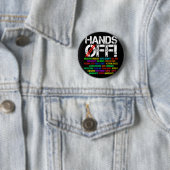Hände weg Protest Sozialversicherung und Medicare  Button (Beispiel)