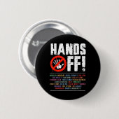 Hände weg Protest Sozialversicherung und Medicare Button (Vorne & Hinten)