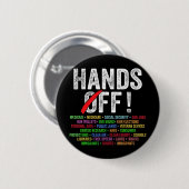 Hände weg Protest Sozialversicherung und Medicare Button (Vorne & Hinten)