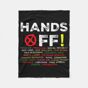 Hände weg Protest Sozialversicherung und Medicare  Fleecedecke