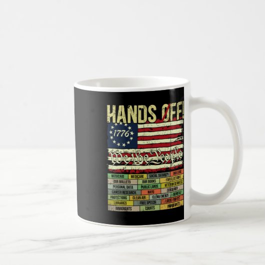 Hände weg Protest Sozialversicherung und Medicare Kaffeetasse (Rechts)