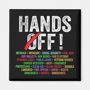 Hände weg Protest Sozialversicherung und Medicare  Magnet