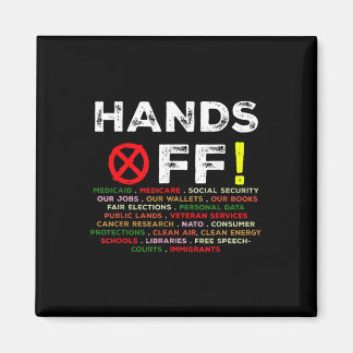 Hände weg Protest Sozialversicherung und Medicare  Magnet